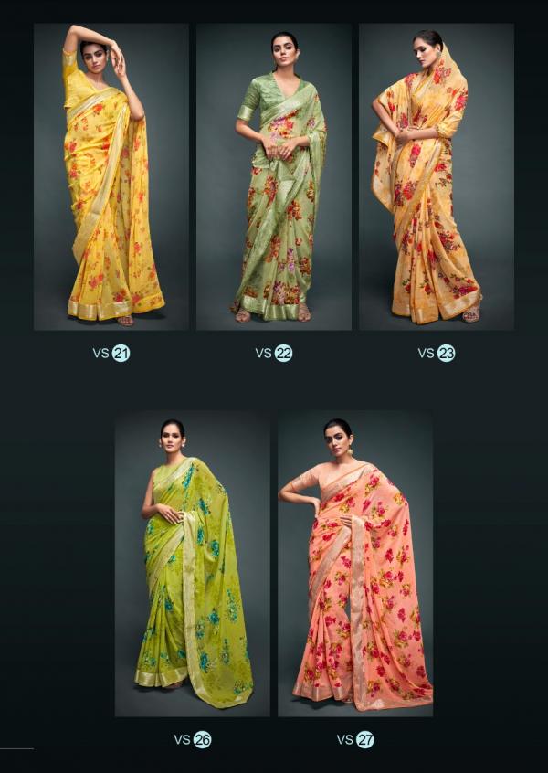 Stavan Vastra 3 Fancy Wear Georgette Designer Saree Collection